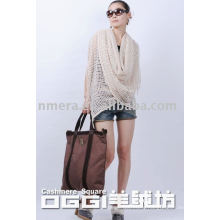 Ladies' knitted hollow-out cashmere shawl